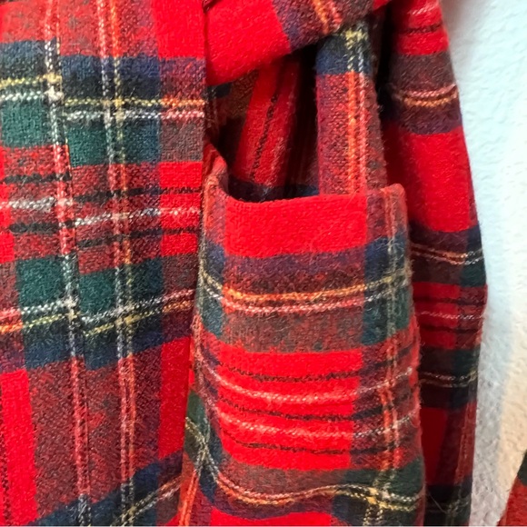 Vtg PENDLETON 100% Tartan Plaid Soft Wool Belted USA Quality Large Unisex Robe - Picture 17 of 17